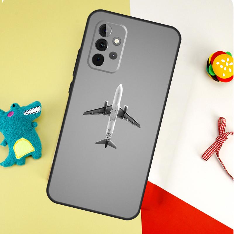 Aircraft Airplane Fly Travel Case For Samsung Galaxy A54 A34 A24 A14 A12 A22 A32 A42 A52 A72 A52S A51 A71 A13 A53 Cover