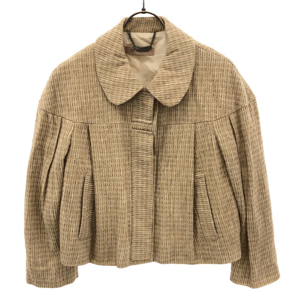 SEE BY CHLOE Linen Blend Jacket Beige Women Used