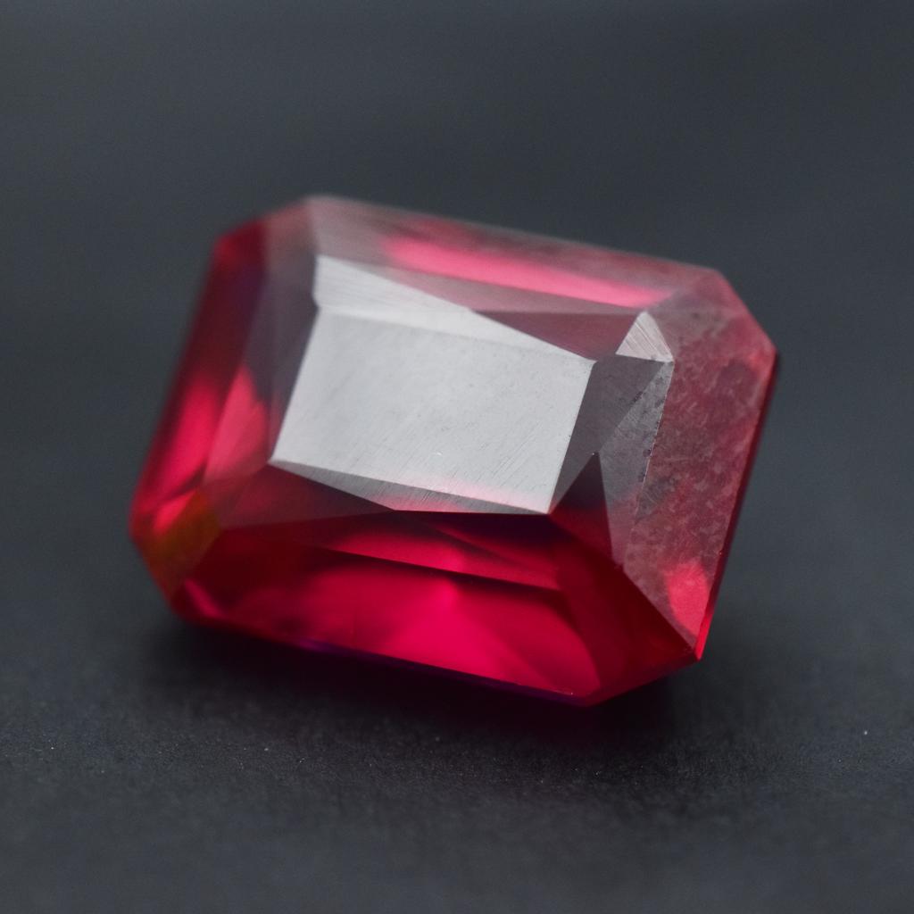 Natural Red Ruby Loose Gemstone Emerald Shape 14.40 Ct for Jewelry Making and Gem Collections