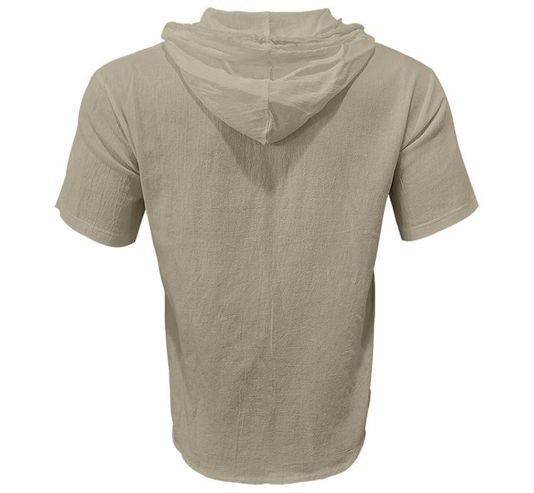 Men's Trendy Hooded Short-Sleeve Casual Sweatshirt