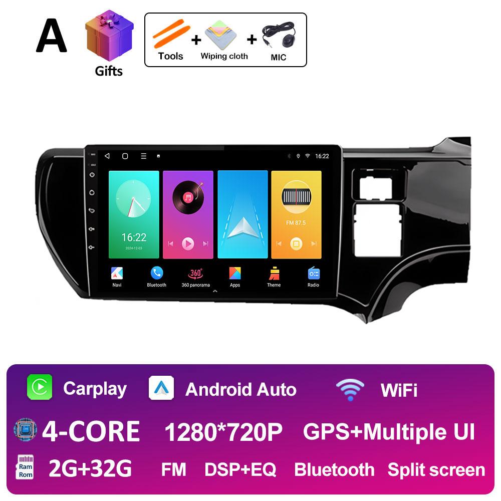 Android Auto Wireless Carplay For Toyota Aqua 2011 2012 2013 - 2017 Bluetooth Car Multimedia Video Radio Player Accessories WIFI