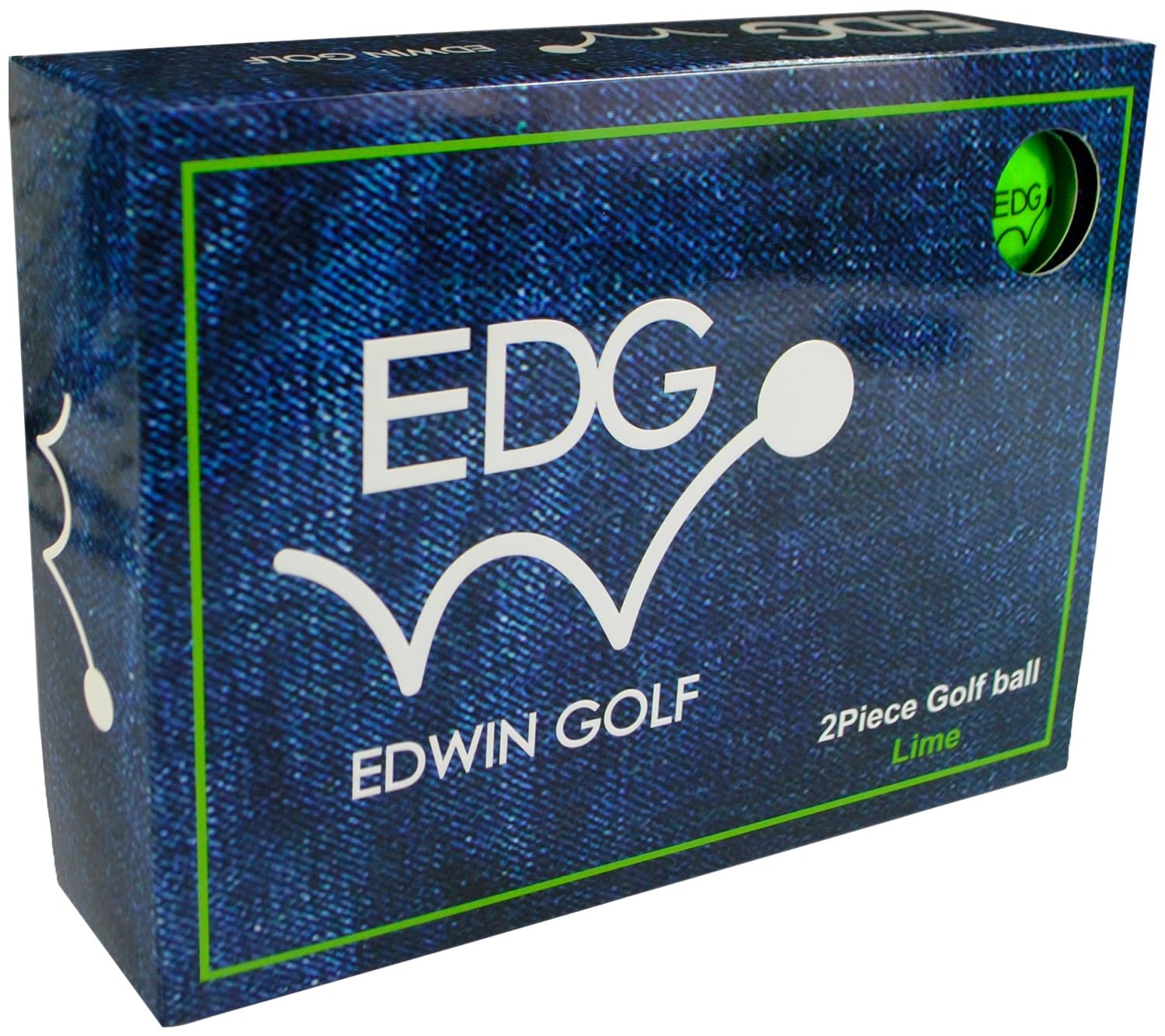Edwin Golf Матовые Мячи для Гольфа 1 дюжина, (12 Шариков), Лайм, EDBA-3776 лаймовый