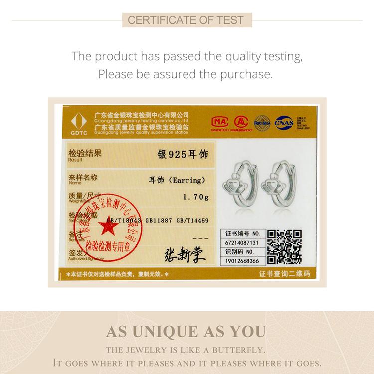 WOSTU 925 Sterling Silver Hypoallergenic Earrings Simple Geometric Triangle Cubic Zirconia Women Ear Buckles