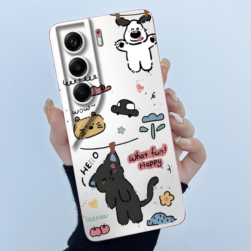 Handyhülle für Tecno Camon 40 Pro 4G 5G 2025 Niedlicher Panda Süße Mädchen Katzen Silikon Weiche Rückseite Ultradünne Schutzhülle