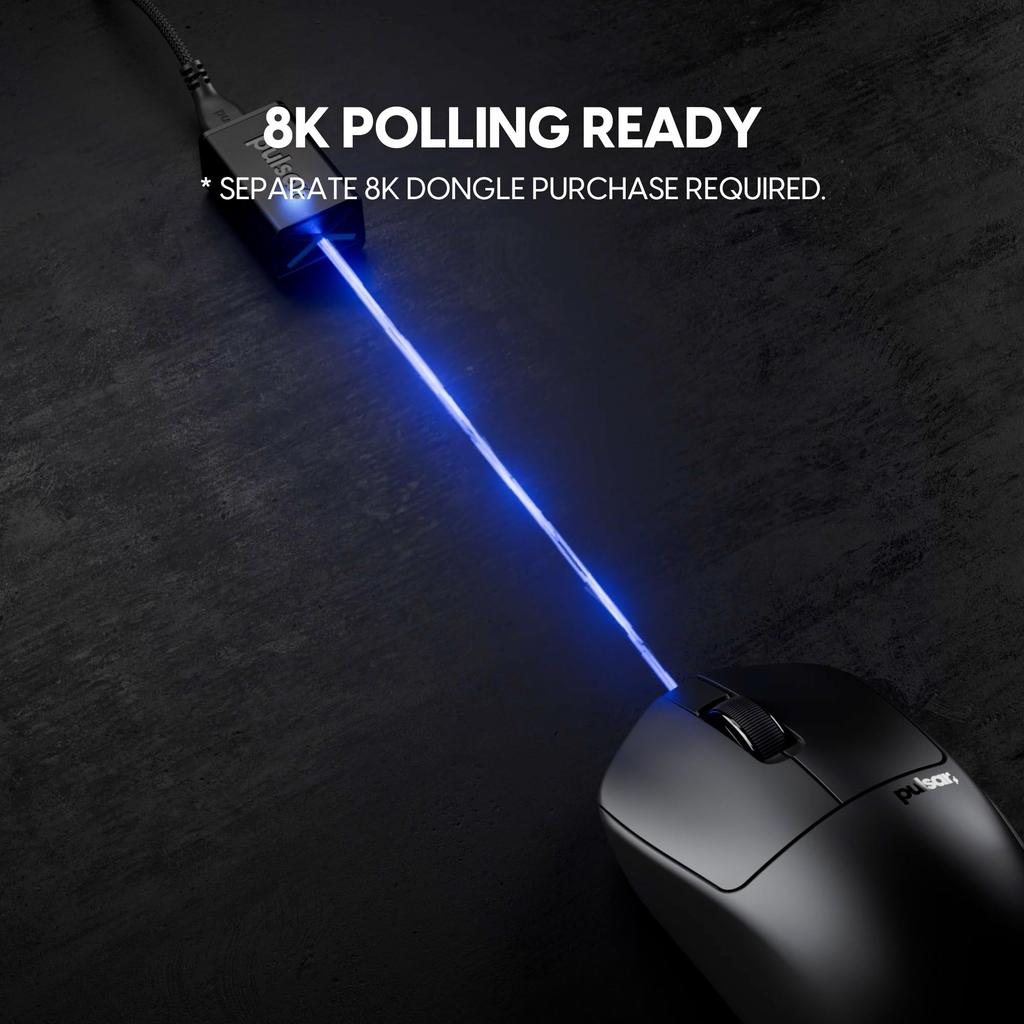 Pulsar Gaming Gears X3 LHD Wireless Gaming Mouse, Ultra-Lightweight (55g), 1ms, 32000 DPI, Optical Swich, XS-1 Flagship Sensor