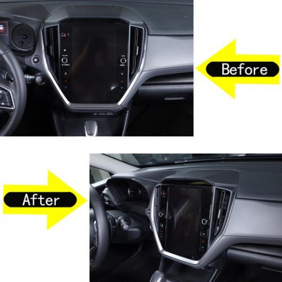 Glossy Piano Black Center Navigation Trim Sticker For Subaru Crosstrek 2024+