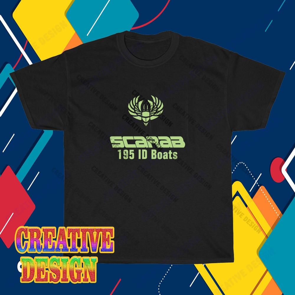 

New Shirt SCARAB 195 ID Boats Logo Men s Unisex T-Shirt Funny Size S to 5XL 4XL
