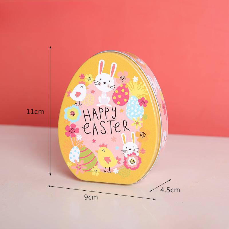 Easter Party Gift Box Bunny Egg Candy Box Tinplate Holiday Children's Gift Box Storage Box