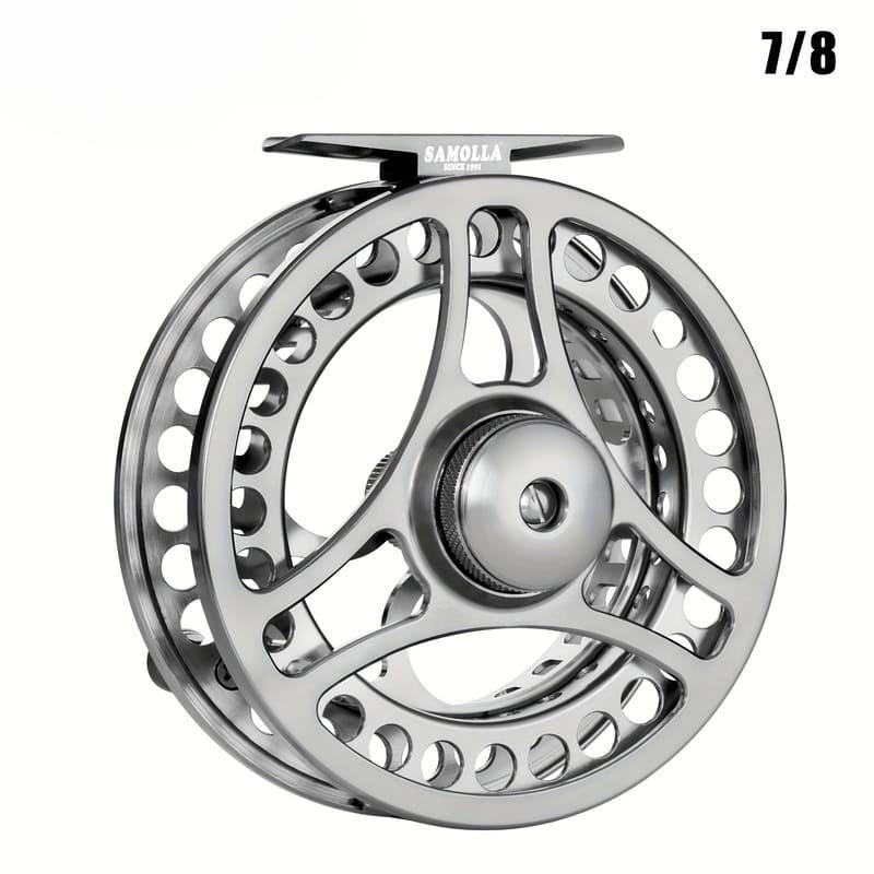 Premium Aluminum Alloy Stainless Steel Large Fly Fishing Reel - Smooth CNC Machining Suitable for Ice Fishing and Fly Fishing Fly Fishing Reel