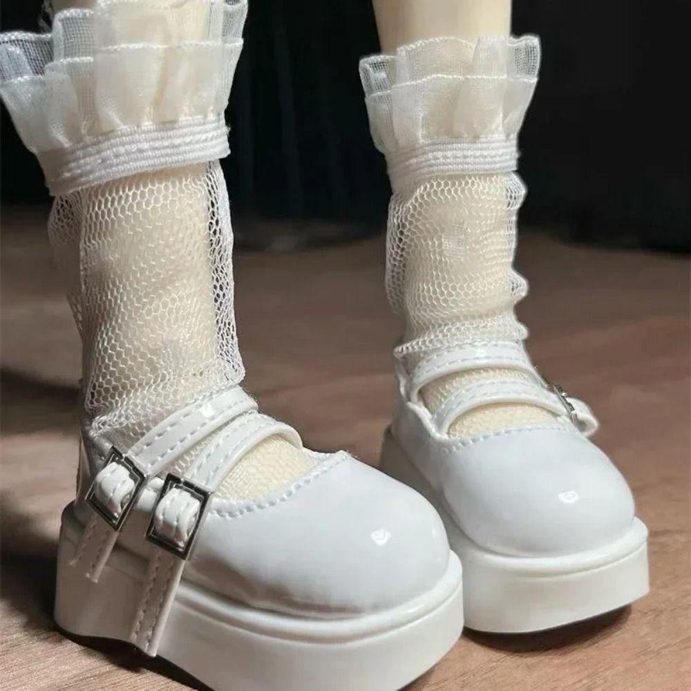 Heightened Thick Sole Bjd Doll Leather Shoes Mini Dress Up 1/4 Doll Shoes  Girl Toys