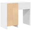 White Writing Desk with Storage 90 X 37.5 X 75 Cm Engineered Wood