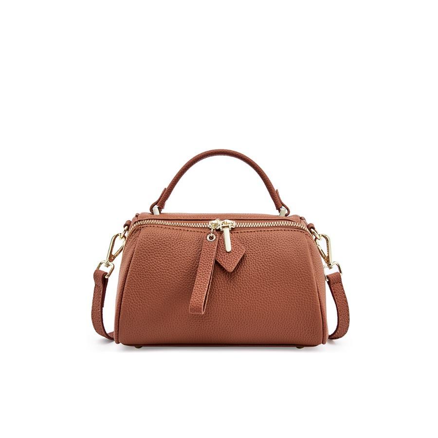 Женская сумка из натуральной кожи, универсальная, в ретро-стиле, простой однолямочный кросс-боди, новая сумка из натуральной кожи золотисто-коричневый