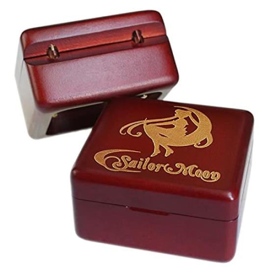 Caja de Música de Madera Sinzyo con Sailor Moon Perfecta para o como decoración de habitación Personaje Rojo. aniversarios, cumpleaños, celebraciones, (Vino D).