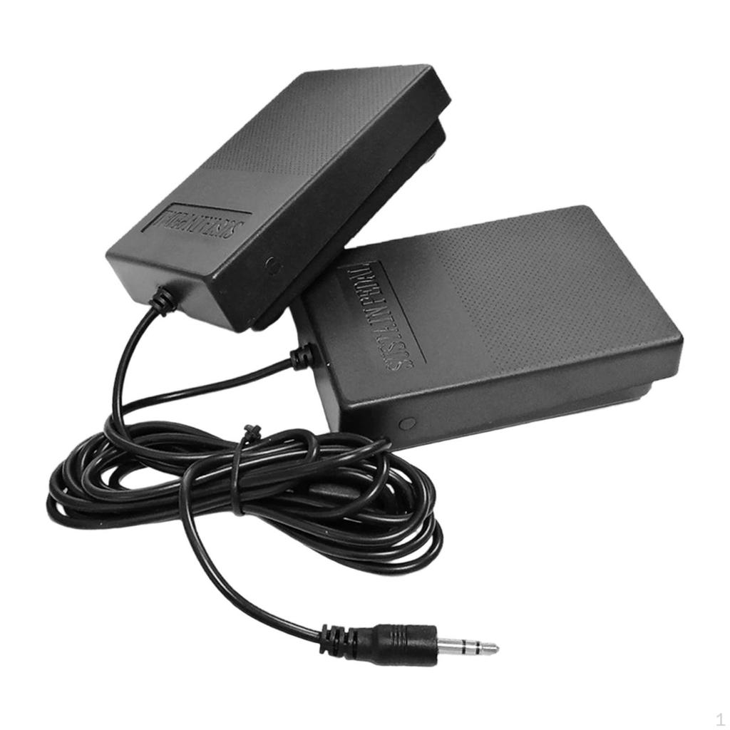 Electronic Drum Pedal Black 3.5mm Plug Compact Footswitch Accessory for Synthesizers