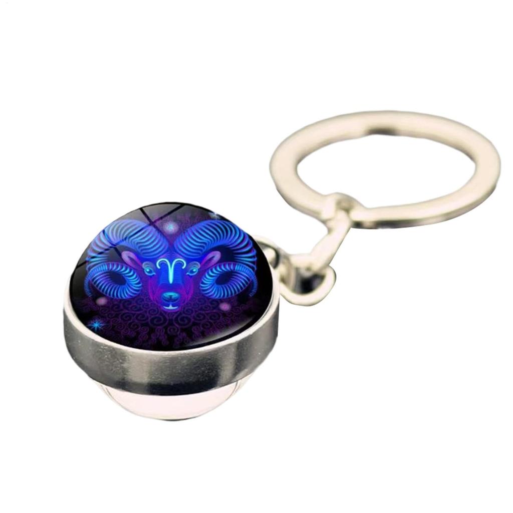 Horoscope Keychain | Fashion Zodiac Backpack Accessories | Glow in the Dark Decorative Pendant