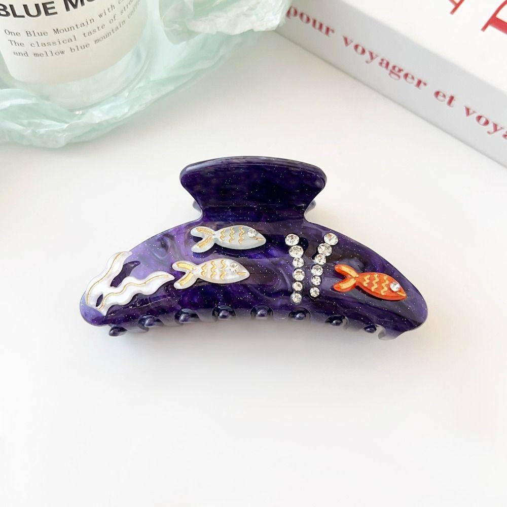 Imitation Acetate Women Hairpins Starfish Ponytail Holder New Hair Clip