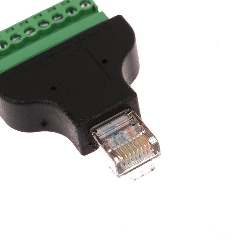 Computer Related Connection And Connectors Rj45 Female To Screw Terminal 8 Pin Connector Ethernet Cable Extender Adapter