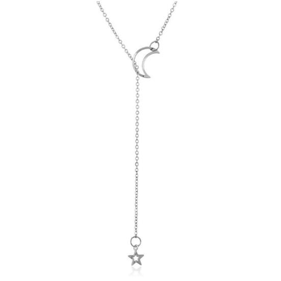 Moon Shape Star Pendant Luxury Clavicle Chain Necklace