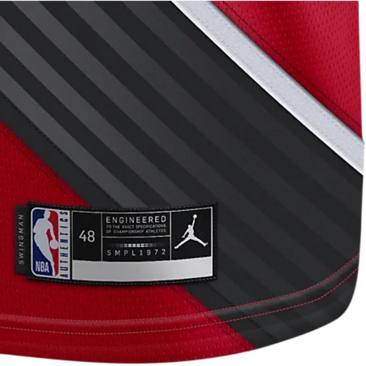 Jordan NBA Basketball Jersey Fan Edition 2020 Season Trail Blazers C.J. McCollum No. 3 Men Tops College-Red CV9492-661