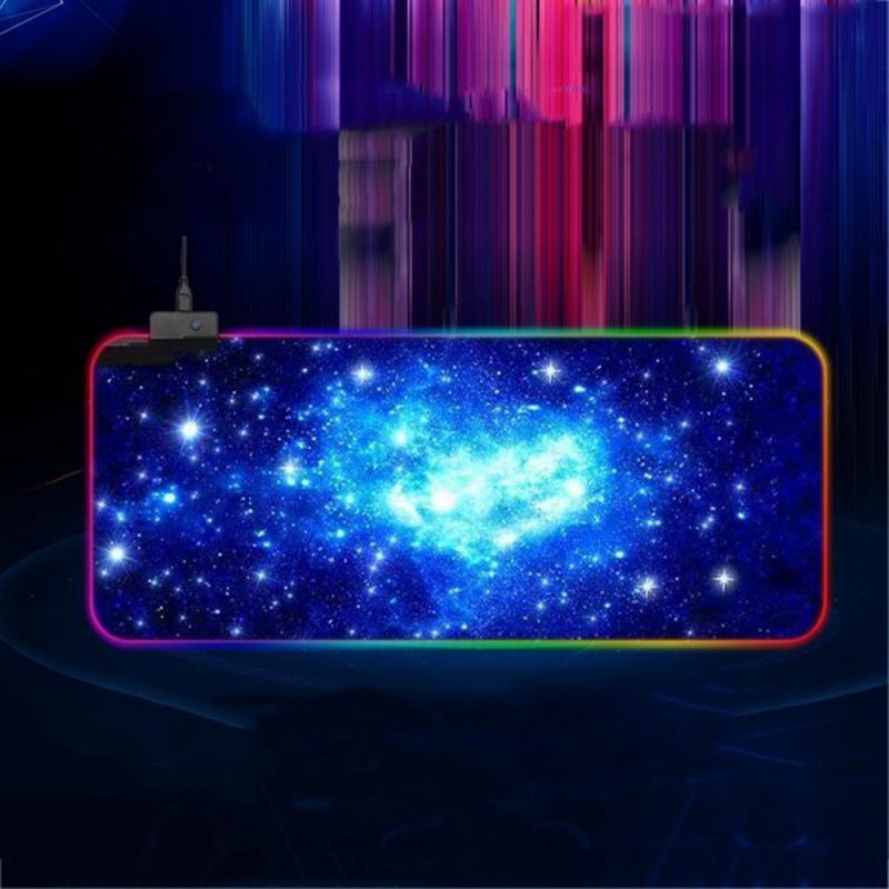800x300x4mm Large RGB Colorful LED Lighting Gaming Mouse Mat Pad For PC ...