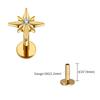 Right Grand ASTM F136 Titanium 16G Sparkling CZ North Star Stud Earring Labret Cartilage Tragus Helix Conch Lobe Piercing
