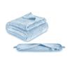 2 in 1 U-shaped Pillow and Blanket Flannel Space-saving Travel Pillow and Blanket Set Folding Solid Color Throw Blanket