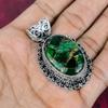 Grün Türkis Kupfer Handgefertigter Edelsteinschmuck, 925 massiv Sterlingsilber Anhänger Wunderschöner Schmuck, Für Thanksgiving