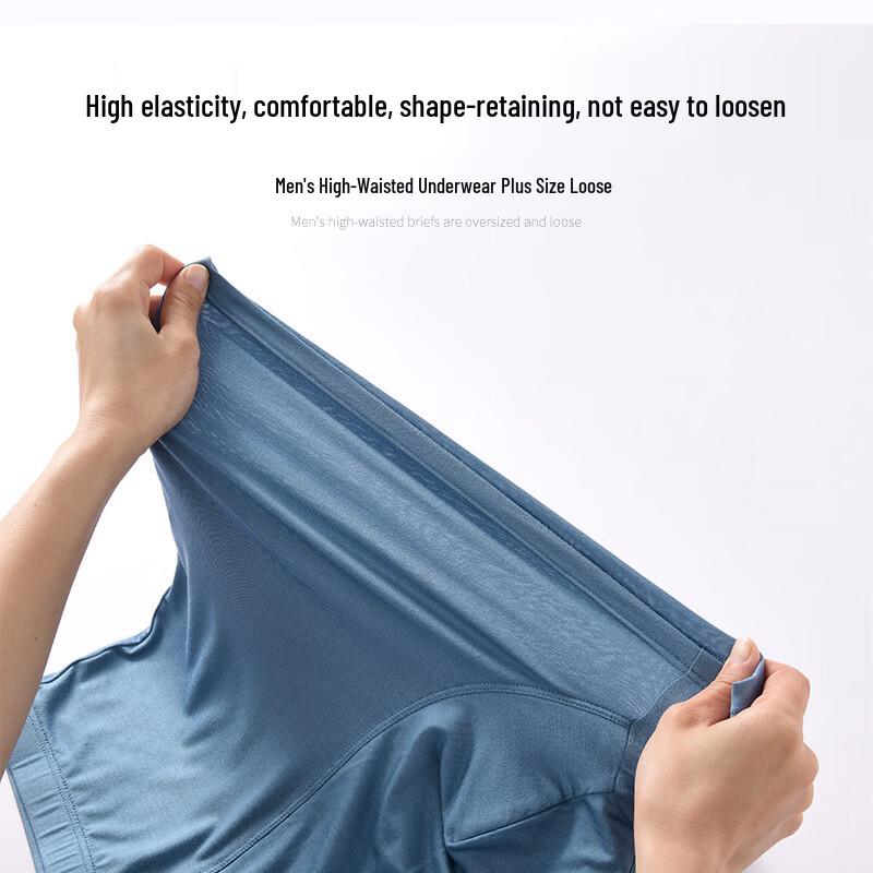 Cai Zhi Yan Men's Modal High-Waist Plus Size Boxer Briefs