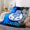 Custom Name Fc Porto Theme Printed Blanket Perfect For Couch Bed Travel Outdoor Use Machine Washable Cozy Durable