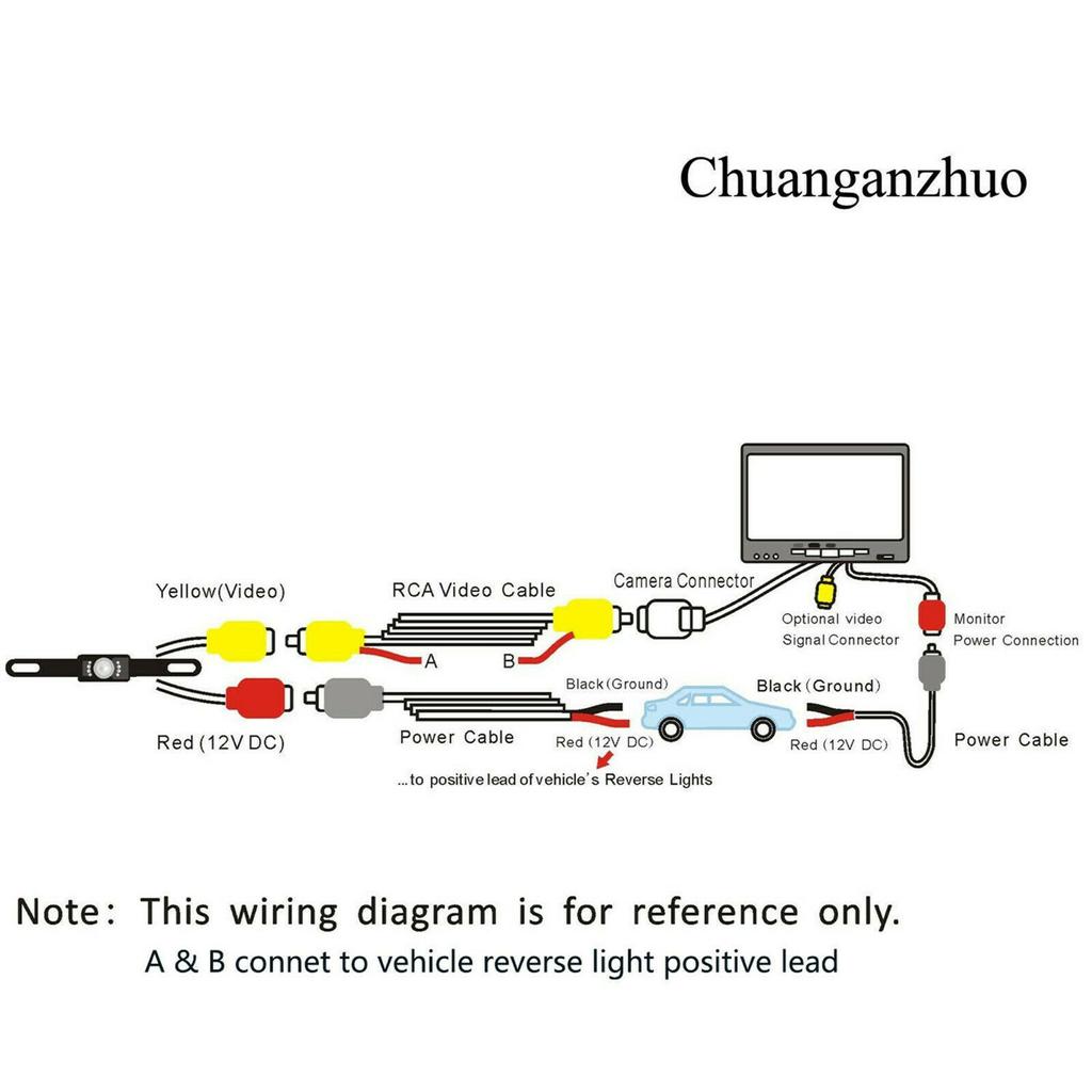 Car CMOS 8 LED Rear View Backup Camera Parking Reverse Back Up Camera Waterproof