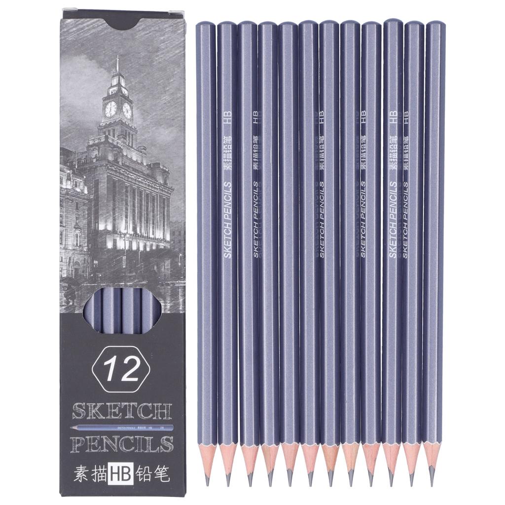 12 Stück Graphitstifte Harte Professionelle Stifte Zeichenset zum Skizzieren Graffiti Design