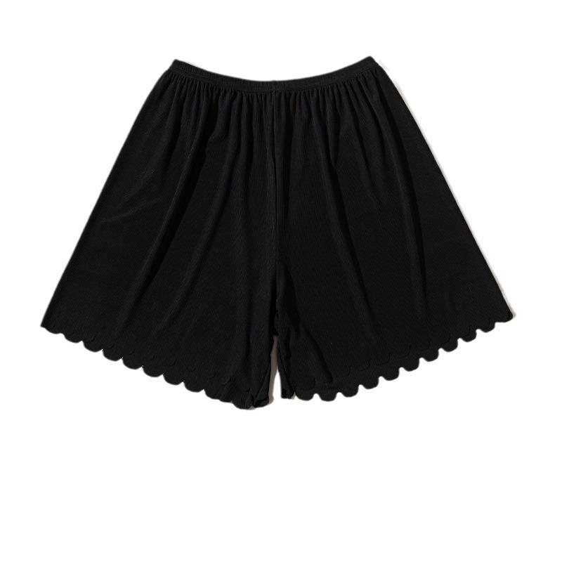 Women's Summer Ice Silk Anti-Exposure Loose Shorts with All-Cotton Crotch