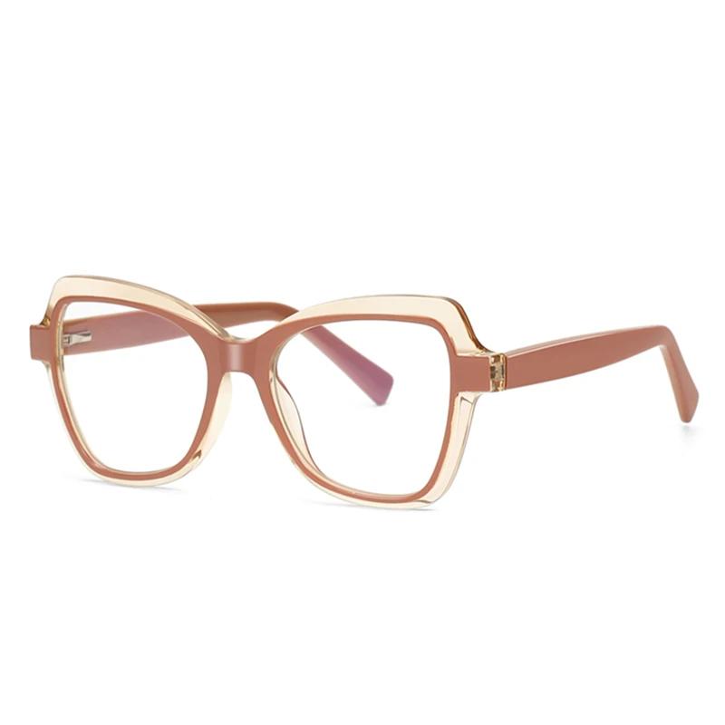 Leopard Frame Blue Light Blocking Prescription Glasses Women Myopia Spectacles -0.5 to -6.0 Spring Leg Oval