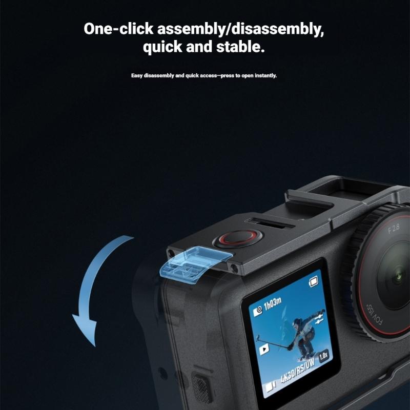 Aluminum Quick Release Cage For Action 6 Action Camera Mount With Cold Shoe Full Protective Frame Case Accessories