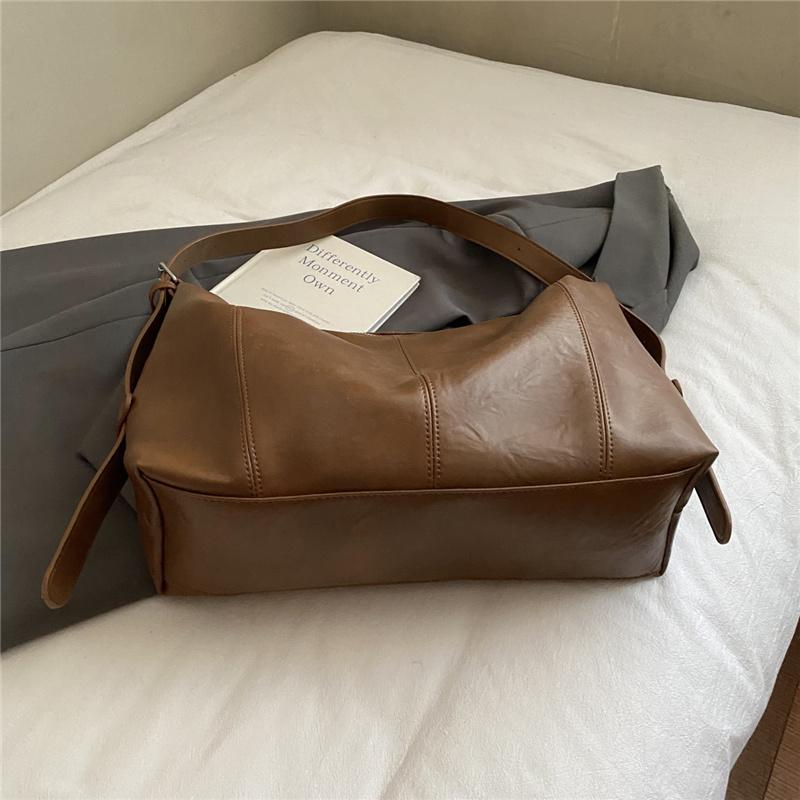 PU Hobo Bag Women's Fashion Shoulder Tote with Soft Texture Large Capacity Casual Everyday Handbag