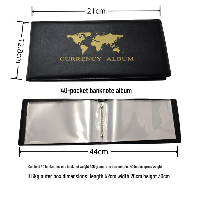 Cross-Border Coin, Medal & Philately Collection Album with Hard-Shell, Transparent Storage for Silver Dollars & Banknotes