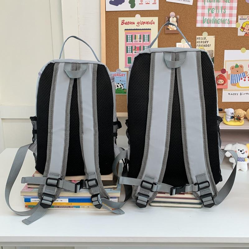 The New Schoolbag Is High-value, Fresh and Sweet, Contrasting Color Splicing Backpack, Couple Lightweight and Large-capacity Backpack.