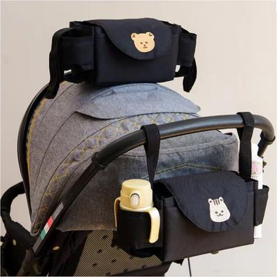 Taška na kočárek Roztomilý kreslený medvídek Maminka Taška na pleny Plenky Přenosný organizér na kočárek Kočárek Příslušenství Držák na pohár Kryt