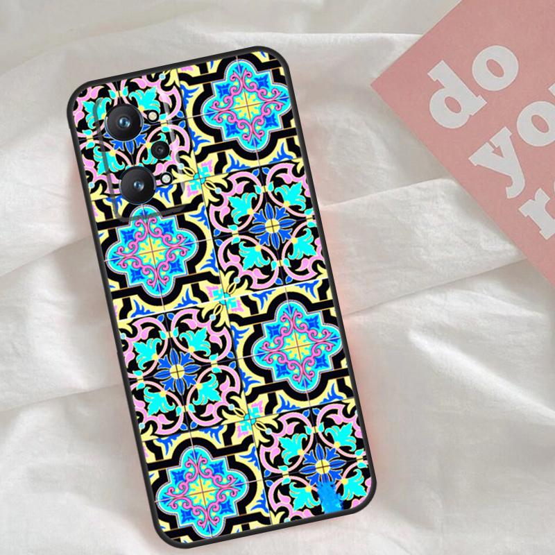 Moroccan Mosai Tile Pattern Case For Realme C51 C75 C63 C61 C55 C53 C35 C65 C67 C71 15 11 12 13 14 Pro Plus GT6 GT7 Pro
