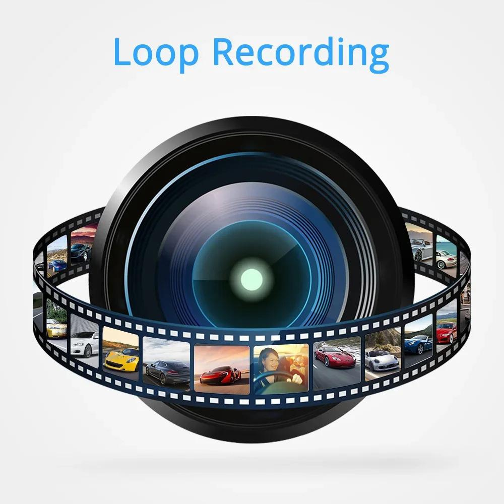 4K+1080P Front and Rear Driving Recorder Super Night Vision HD Dash Cam with Screen for Cars 2.4G WiFi Dash Camera Loop Recording Car Recorder