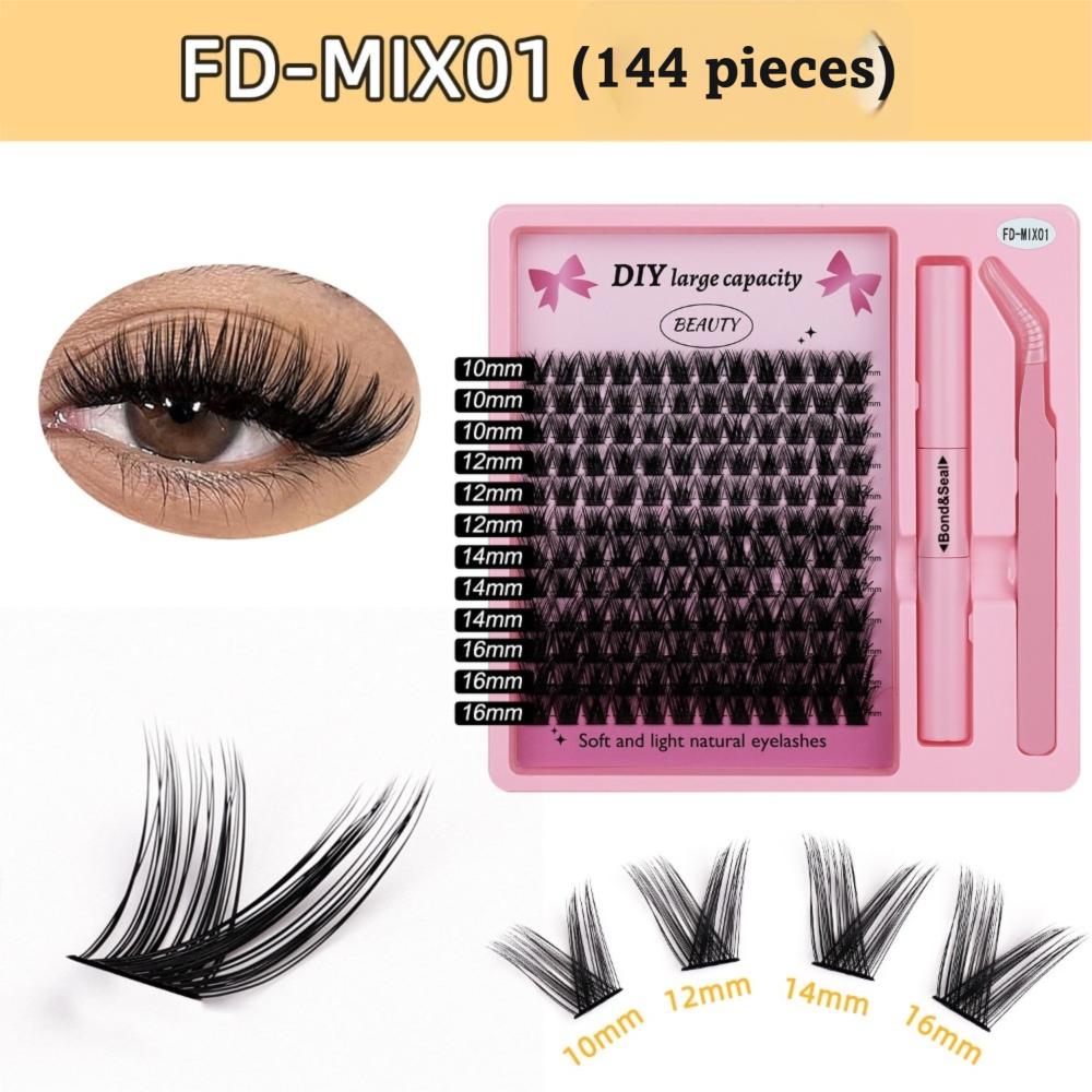 9-16mm Individual Eyelash Extensions Fluffy Individual Lashes Faux Mink Lashes Makeup Enhancement FD-MIX01
