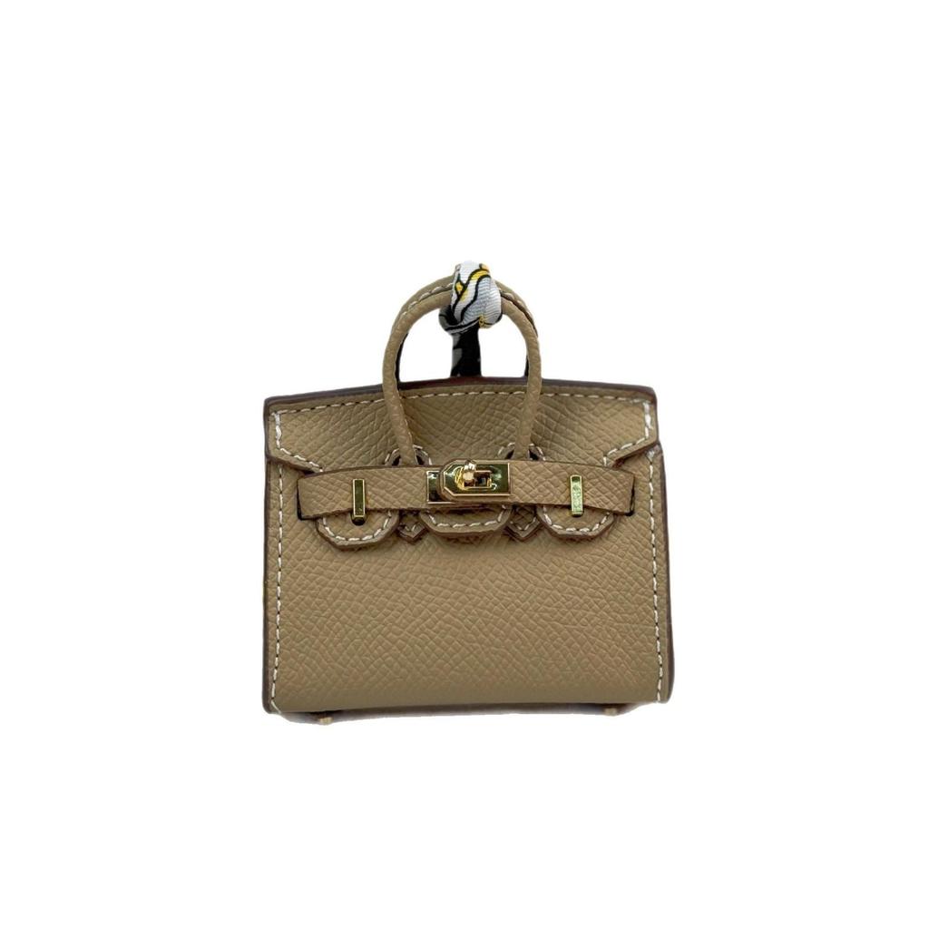 Chic Mini Bag Charm - Cute Earphone Pouch & Coin Purse with Car Keychain Decoration.