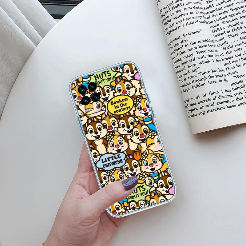 Chip N' Dale Transparent Phone Case for Motorola Moto Edge 20 30 40 50 S30 Fusion Ultra Pro Neo Lite + G200 G23