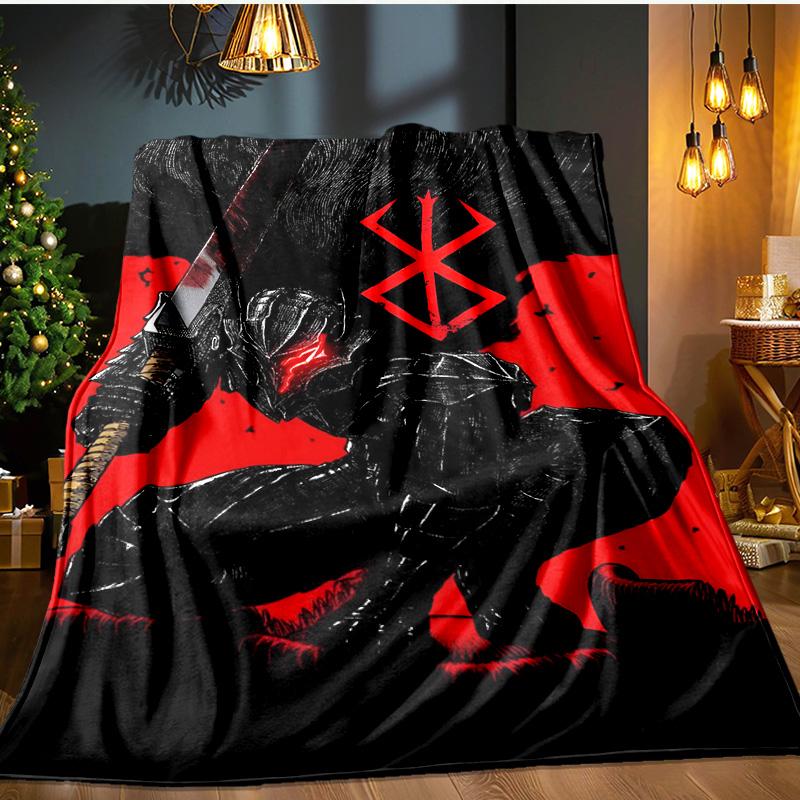 Dark Warrior's Rise Blanket Flannel Throw for Sofa, Indoor, Camping, Living Room, Office, Chair, And Bed Soft Birthday Gift
