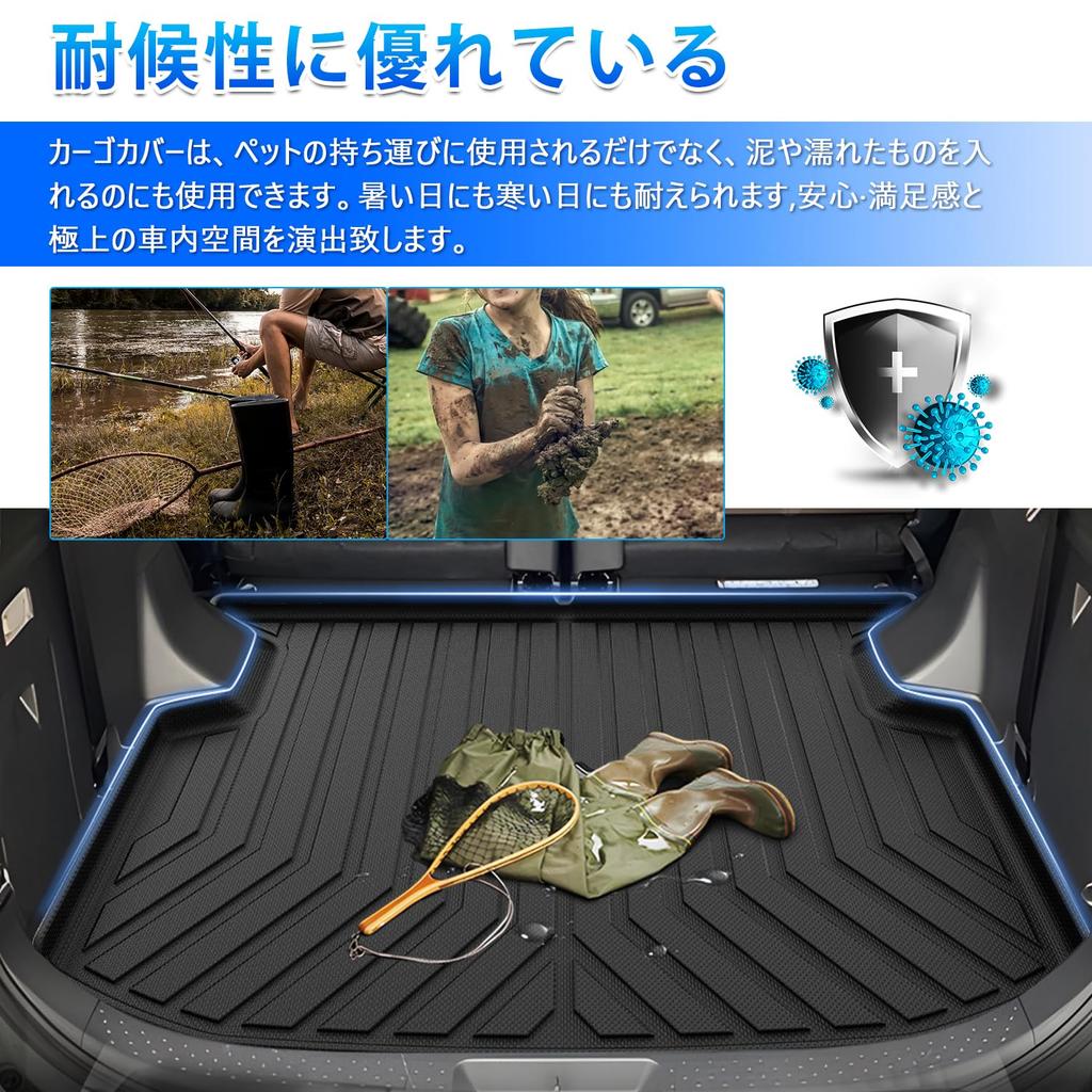 CARVANTA 3D Luggage Mat for the New Sienta MXPL10 Series SIENTA August 2022 Trunk Mat with Luggage 3D Cargo Raised Interior Protective Easy 1 Piece
