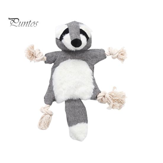 

Игрушка для домашних животных, плюшевая лиса, енот, белка, игрушка для жевания, интерактивная игрушка для домашних животных, устойчивая к укусам, чистка зубов, игровая игрушка для кошек, собак серый