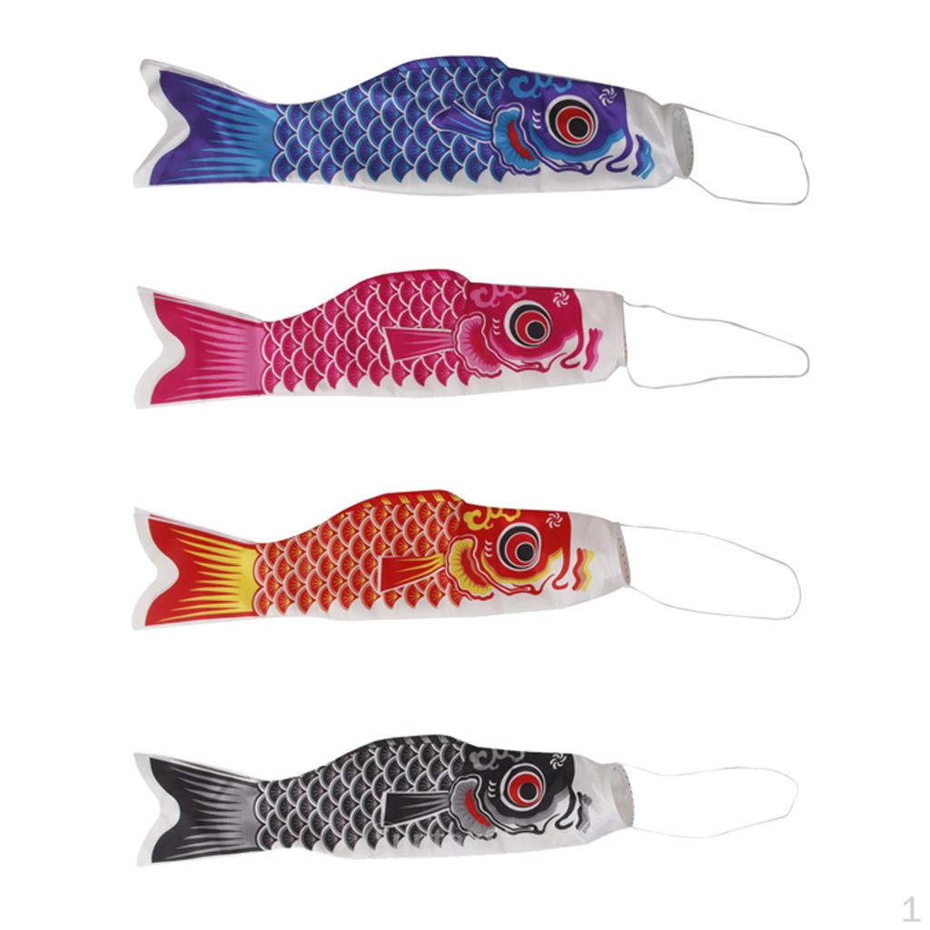 4pcs 40cm Japanese Windsock Koi Sailfish Streamer Hanging