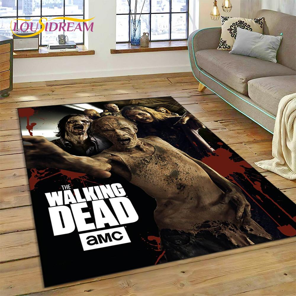 Tappeto 3D The Walking Dead Lincoln TWD TV per Soggiorno Camera da Letto Decorazione Casa, Tappetino da Pavimento Antiscivolo Decorazione per Divano Zerbino