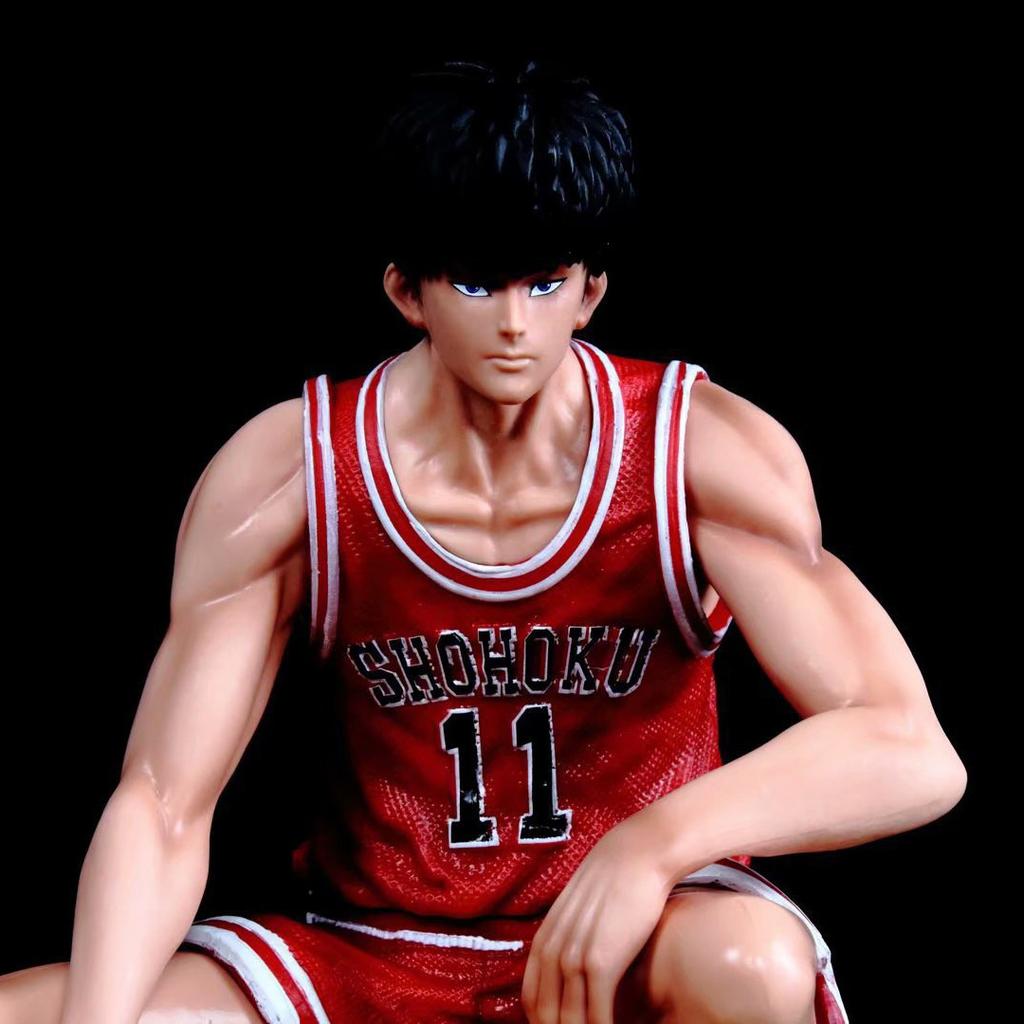 SLAM DUNK Anime Squatting Position Hanamichi Sakuragi Kaede Rukawa GK Action Figure Model Collection Ornament Toys Gifts