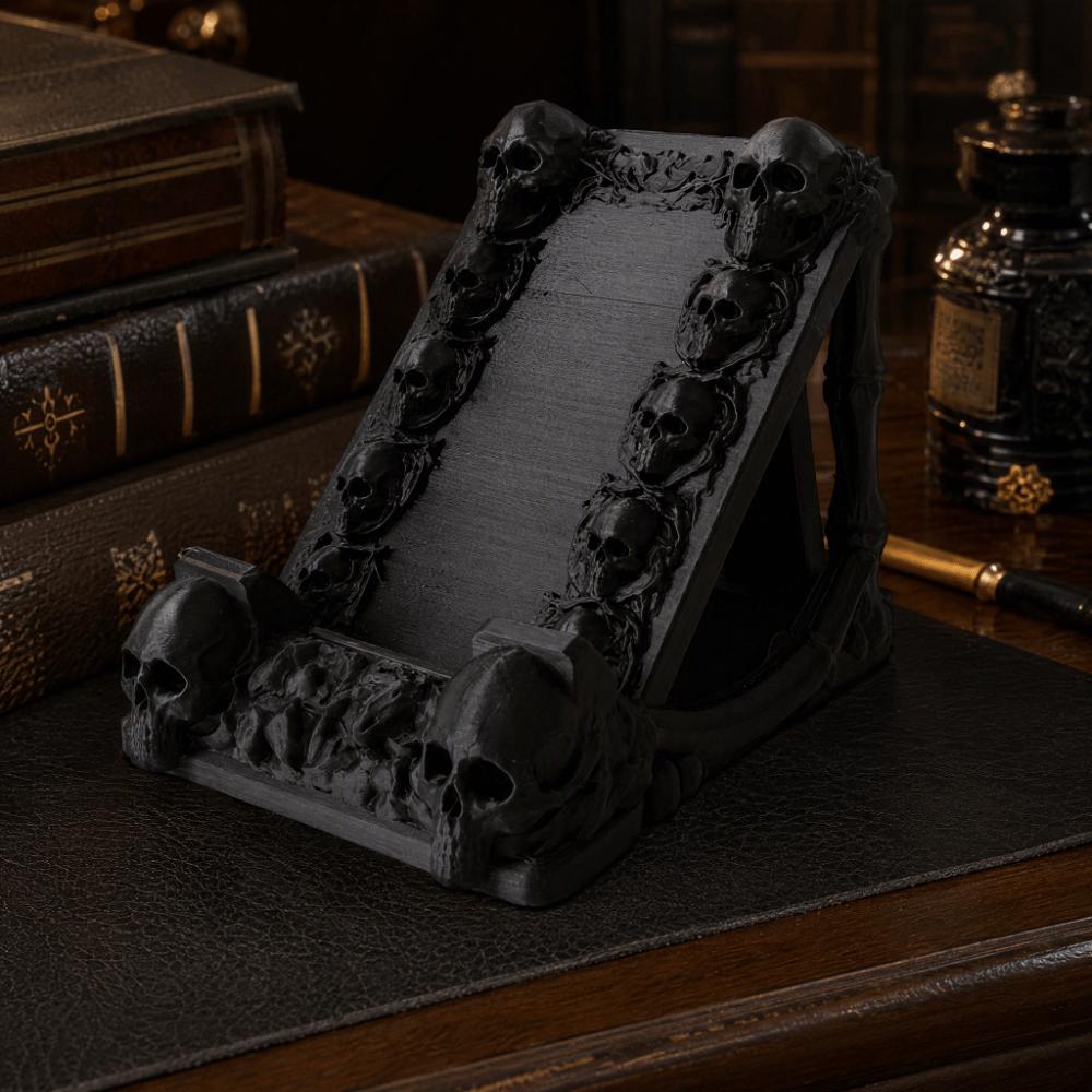 Multi-Purpose Gothic Phone Stand Creative Desktop Ornament Skull Phone Holder Ornament Display